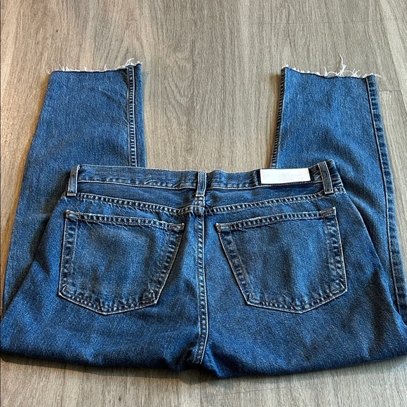 Re/Done Classic Blue Relaxed Crop - Picture 2 of 10